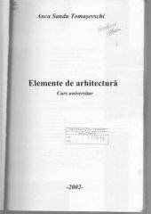 book Elemente de arhitectură. Curs universitar  