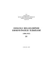 book Osmanlı Belgelerinde Ermeni-İngiliz İlişkileri 1896-1922 Cilt IV  