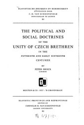 book The Political and Social Doctrines of the Unity of Czech Brethren in the 15th and Early 16th Centuries  