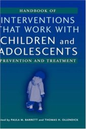 book Handbook of Interventions that Work with Children and Adolescents: Prevention and Treatment  