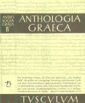 book Anthologia Graeca (Griechisch-Deutsch), Bd. 4. Buch XII-XVI, Register (Tusculum)  