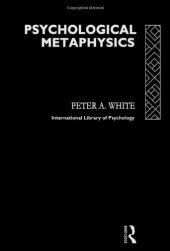 book Psychological metaphysics (International library of psychology)  