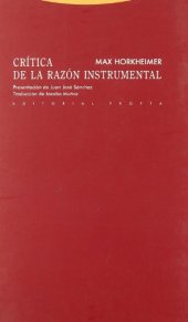 book critica de la razon instrumental  