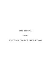 book The Syntax of the Boeotian Dialect Inscriptions  