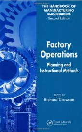 book Factory Operations: Planning and Instructional Methods (The Handbook of Manufacturing Engineering, Second Edition) (Volume 2)  