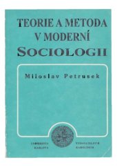 book Teorie a metoda v moderní sociologii  