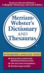 book Merriam-Webster's Dictionary and Thesaurus  