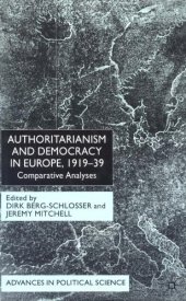 book Authoritarianism and Democracy in Europe, 1919-39: Comparative Analyses  