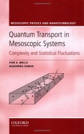 book Quantum transport in mesoscopic systems