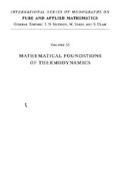 book MATHEMATICAL FOUNDATIONS OF THERMODYNAMICS 