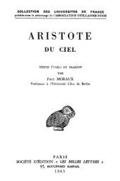 book Aristote. Du ciel  