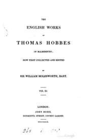 book The English Works of Thomas Hobbes of Malmesbury, Vol. 3: Leviathan