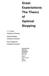 book Great Expectations: The Theory of Optimal Stopping  