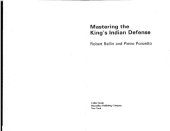 book Mastering the King's Indian Defense  