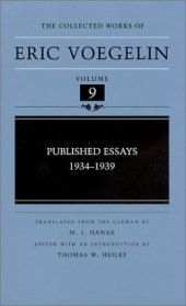 book Published Essays: 1934-1939