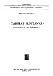 book « Tabulae Irnitanae » : municipalità e « ius romanorum »  