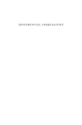 book Differential Inequalities (Monografie Matematyczne)  