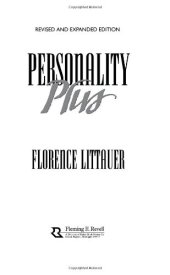 book Personality Plus: How to Understand Others by Understanding Yourself  