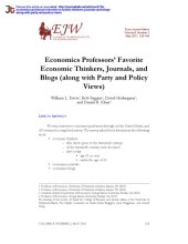 book Economics Professors’ Favorite Economic Thinkers, Journals, and Blogs (along with Party and Policy Views)  