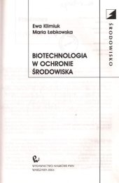 book Biotechnologia w ochronie środowiska  