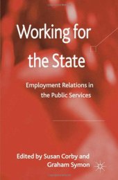 book Working for the State: Employment Relations in the Public Services  