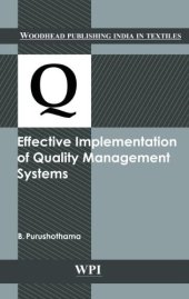 book Effective Implementation of Quality Management Systems (Woodhead Publishing India)  