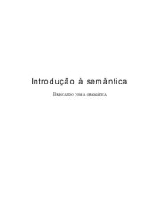 book Introdução à Semântica - Brincando com a Gramática  