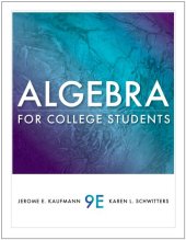 book Algebra for College Students , Ninth Edition  