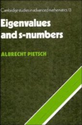 book Eigenvalues and s-Numbers