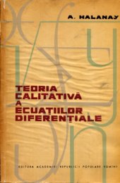 book Teoria calitativă a ecuaţiilor diferenţiale  