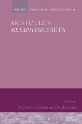 book Aristotle's Metaphysics Beta: Symposium Aristotelicum  