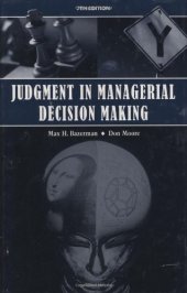 book Judgment in Managerial Decision Making