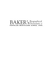 book Baker's Biographical Dictionary of Popular Musicians Since 1990 (Volume 2)  