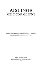 book Aislinge Meic Con Gline (Irish Edition, english comments)  