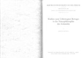 book Studien zum Unbewegten Beweger in der Naturphilosophie des Aristoteles  