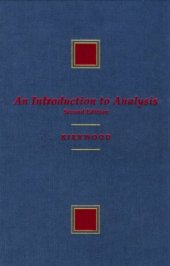 book An Introduction to Analysis (Mathematics)  