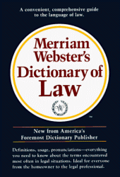 book Merriam-Webster Dictionary of Law  