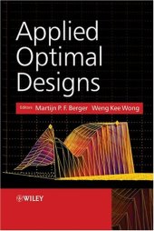 book Applied Optimal Designs  