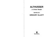 book Althusser: A Critical Reader (Blackwell Critical Readers)  