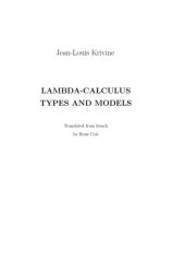 book Lambda-Calculus: Types and Models  