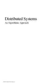 book Distributed Systems -An Algorithmic Approach Distributed Systems  