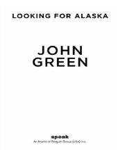 book Looking for Alaska  