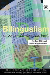 book Bilingualism: An Advanced Resource Book (Routledge Applied Linguistics)  