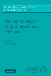 book Random matrices: high dimensional phenomena