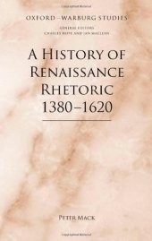 book A History of Renaissance Rhetoric 1380-1620  