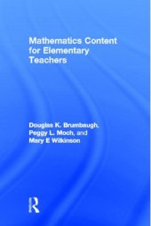 book Mathematics content for elementary teachers  