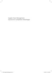 book Supply Chain Management - Sources for Competitive Advantages  