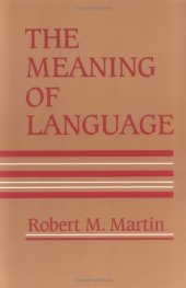 book The Meaning Of Language  