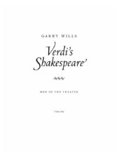 book Verdi's Shakespeare: Men of the Theater  