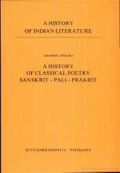 book A History of Indian Literature, Volume III: Classical Sanskrit Literature, Fasc. 1: A History of Classical Poetry, Sanskrit - Pāli - Prakrit  